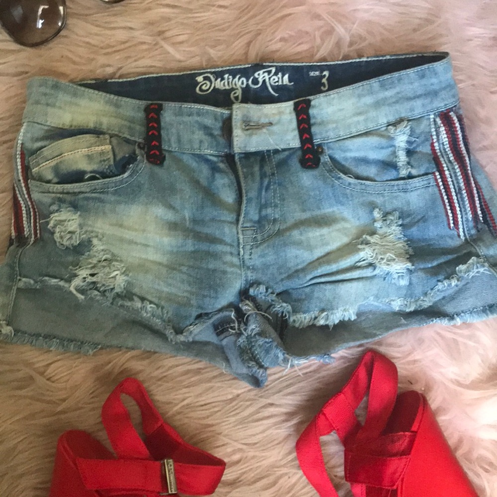 💋 Red, white, and blue summer shorts